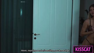 S6E2 Pt2: Step Sister Zlata Shine Come to Share Couch for threesome Screw with Step Brother and Kisscat