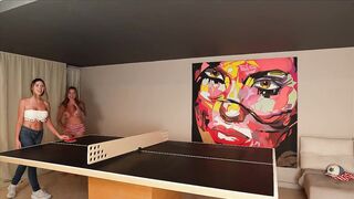 Afternoon of pin pong with Sara Blond ends with 3some, during the time that my boyfriend is not there