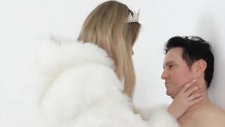 Tall Findom teach her serf!