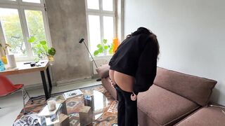 This guy uses me, bangs my booty and films his cum trickling without it