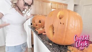 Sexy Step-Aunt Craves My Aid Designing Halloween Pumpkins