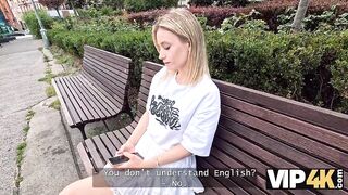 VIP4K. Cute blond cheating on her boyfriend for cash
