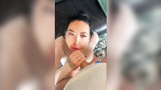 POV - Amateur Beauty with Large Butt, Sucking Schlong and Riding on Large Ramrod - Jasmine Candy