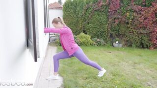 Lesbea Alexis Crystal gives French maid flogging and lesbo anal climax