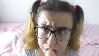 Stepdaddys little slut gets mouth training