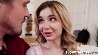 Teen Demi Hawks is practicing oral-job with her stepdads ally.This babe lets the stud lick and finger her vagina previous to this babe tries deepthroating his large dong.