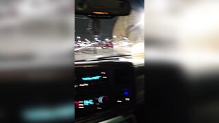 Tugjob in parking lot