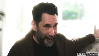 Black Avery Jane and her bf was caught having sex by the abode caretaker. To avoid trouble that babe lets him join and have 'em screw her all at one time