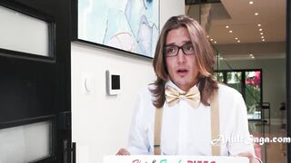 Large Ass White Gal Shows Up With A Bread To Get Bred