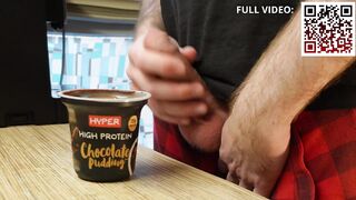 Dessert for my ally. A lot of cum in chocolate.