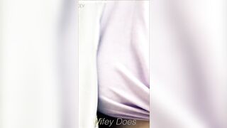 mother I'd like to fuck stops and shows her ideal braless breasts in public