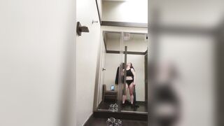 2 Pump Chump tries to Keep Up And Just Fills Her Cunt Early inside Store