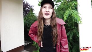 GERMAN SCOUT - Skinny Ukrainian Beauty Mari Moon unintentionally cum in eye at Pick Up Casting Screw in Berlin