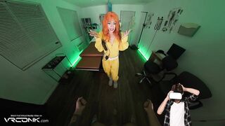 VR Conk: Slim Ginger April O'Neil Blows Leonardo's Large Dick And Screws Hard In TMNT Toon's Cosplay pt.1