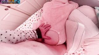 Stepbrother and stepsister playing around and having sex in advance of trick or treating