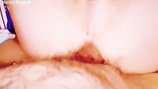 Tiny knob faggot caged in chastity in several homosexual porn scenes