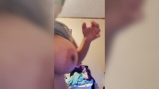 Shaking my large oversized boobs