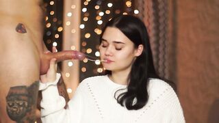 This babe sucks schlong sweetly