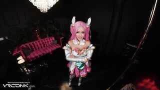 VR Conk: Pinkhair Kai'Sa Sucks A Massive Knob In ha-ha-ha Porn Parody