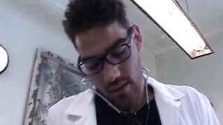 Cum Discharged on Face for the Excited Nurse