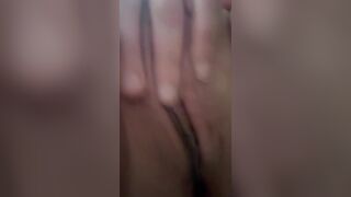 Sudden get to see myself cum. Close up of my glistening clitoris, finger myself to orgasm
