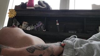 Solo masturbation climax nipp play