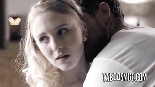 Small Golden-haired Teen Bangs With Aged Guy