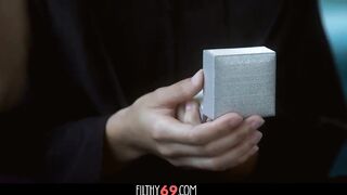 Tiny teen gets her 1st large penis in her constricted cunt