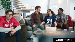 Hawt Honey Has Sneaky Sex With two Chaps