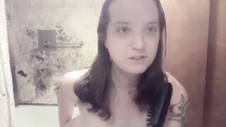 Transgender Sissy (Full Shower) Booty Plug, Ebony Sex tool, and Eats Her CUM!!!