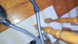 Latin babe maid banged on the stairs