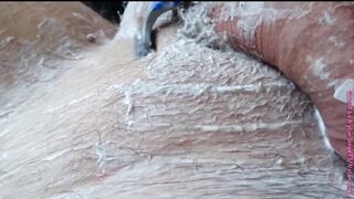 big beautiful woman Schlampe macht Rasur Versuch two ** der Rasierer **