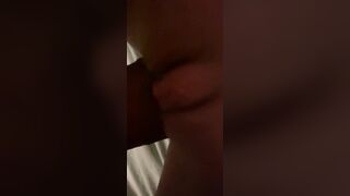 Her twat is squelching with passion and that's why I cum on her