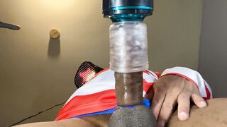 Automasturbator Milks Out A Groaning Spunk fountain From Masked Guy