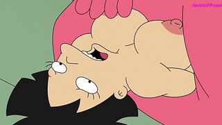 Zoidberg & Amy Classic Toon Movie scene