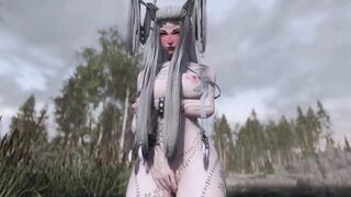 Wood Elves Bang By A River - Skyrim
