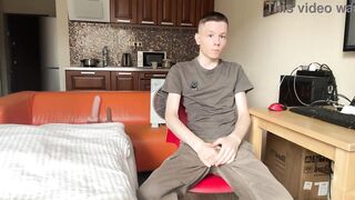 Cute Skinny 18yo Live Cum Covers His Smooth Chest