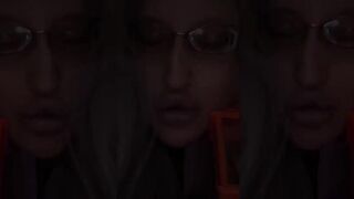 Crossdressing in front of mirror