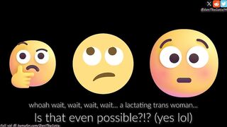 Cute shemale DaniTheCutie lactates from her tiny melons just for u