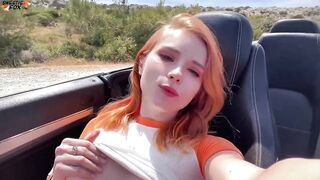 Gal Sucking Penis Stranger in Car and Bang on a Rest