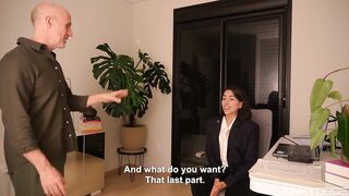 The secretary relaxes with the aid of her boss - Part 1