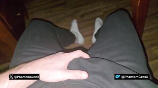 German Dominant with perspired white Puma socks.. intensive smell.. knob leaking & hard wanking