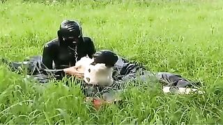 Presenting my latex photo shooting with my stuffed toys