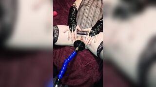 Chantillylace2025 playing with my sex machine going for my 3rd climax in twenty minutes.
