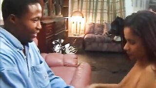 Large breasts ebony gal snatch screwing vagina licking in 69 position