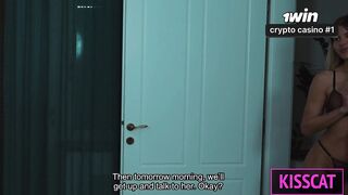 S6E2 Pt2: Step Sister Zlata Shine Come to Share Couch for three-some Screw with Step Brother and Kisscat