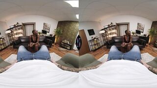 Swap Ebony Bitch goddess From Africa Titjob & Riding Large Dick When Called to Study - 360 Sexy VR Porn