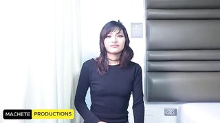 Angie, a compliant nineteen-year-old, begins in the world of porn