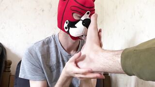 youthful man licks feet and sucks large schlong of his ally
