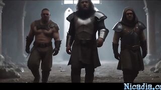 Breasty Blond AI Adventurer Team-fucked In An Abandoned Castle